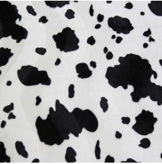 Animal Print Polyester Craft Fabric - Black Cow Met (DISC)