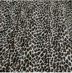 Animal Print Polyester Craft Fabric - Snow Leopard Met (DISC)