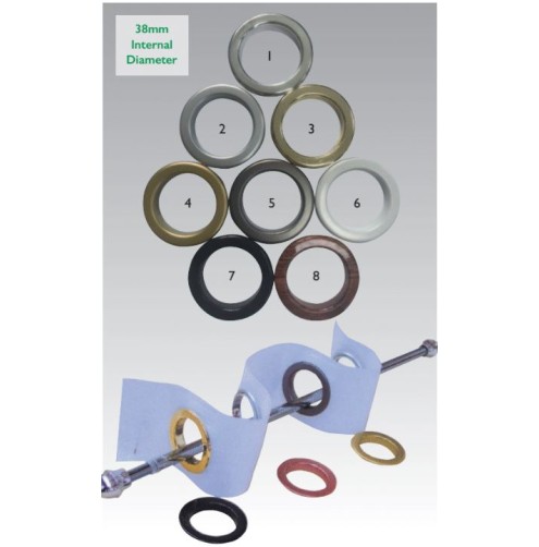 Plastic Clip in Eyelets Matt Silver Pack of 50