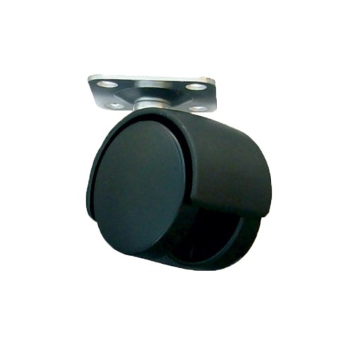 Nylon Castors Twin Wheel D Square Plate Per Set  (Disc)
