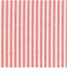 Ticking Fabric Pequeno Small Stripe Red Per Met