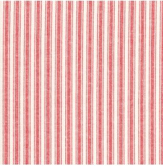 Ticking Fabric Pequeno Small Stripe Red Per Met