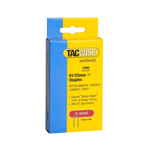 91 Series Staples - 25mm Pack of 1,000   (Disc)