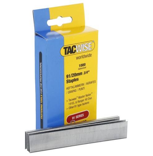 91 Series Staples - 20mm Pack of 1,000   (Disc)