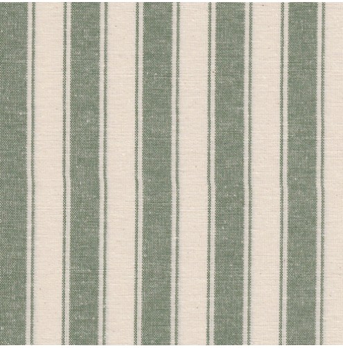 Ticking Fabric Meadno Med Stripe Green Per Met