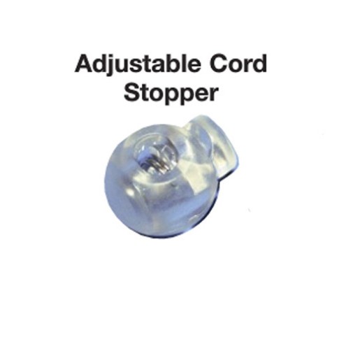 Roman Blind Adjustable Cord Stoppers Clear Pk 100 (Disc)