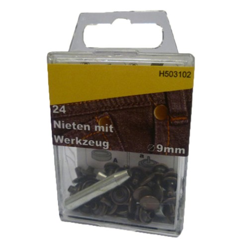 Snap Fasteners 9mm 24 of No HBH503102-01   (Disc)