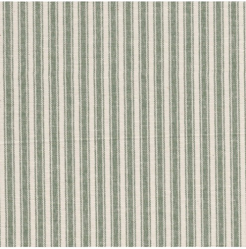 Ticking Fabric Pequeno Small Stripe Green Per Met