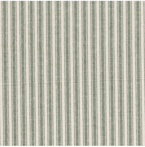 Ticking Fabric Pequeno Small Stripe Green Per Met