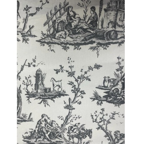 Toile De Jour - Black/White - Per metre (DISC)