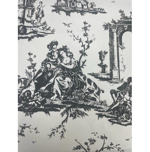 Toile De Jour - Black/Cream - Per metre (DISC)