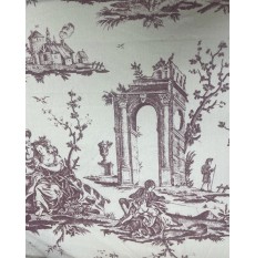 Toile De Jour - Wine/Cream - Per metre (DISC)