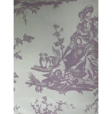 Toile De Jour - Violet/White - Per metre (DISC)